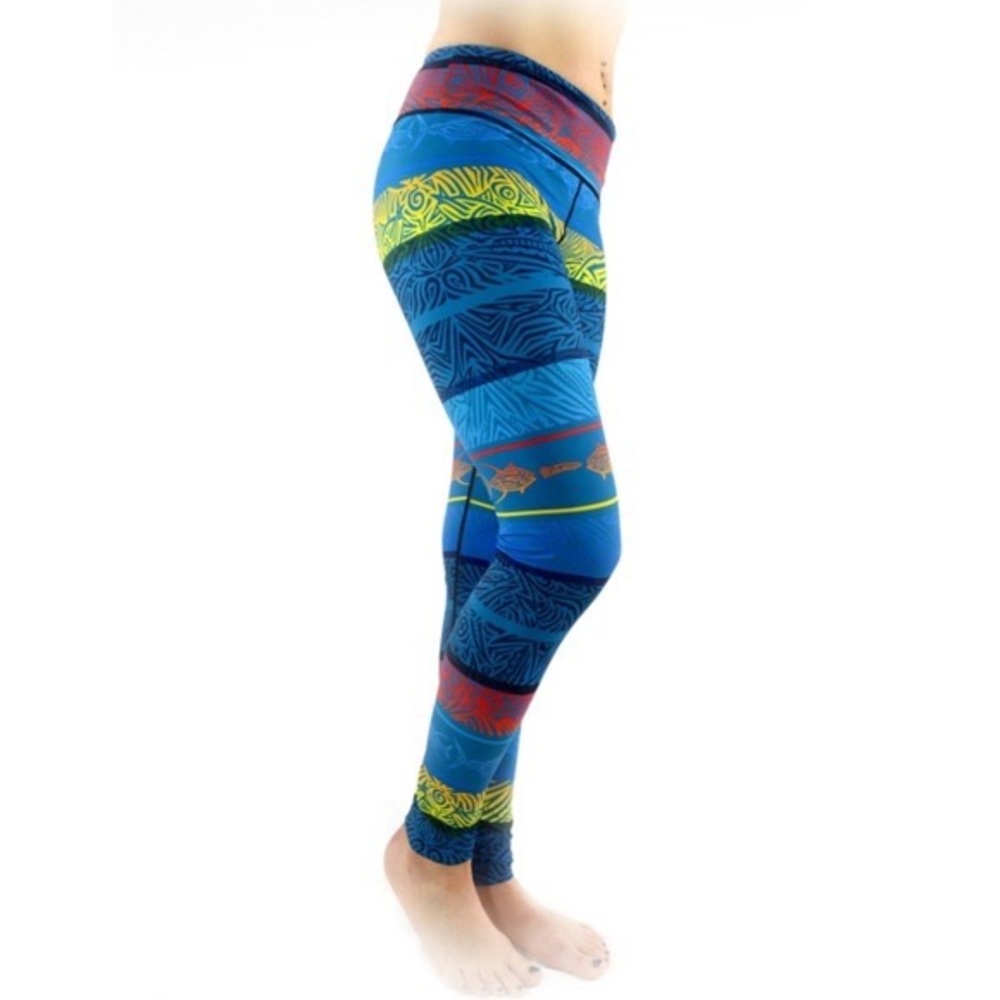 Pelagic ocean flex active leggings fish print M size medium